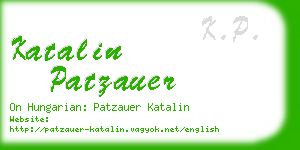 katalin patzauer business card